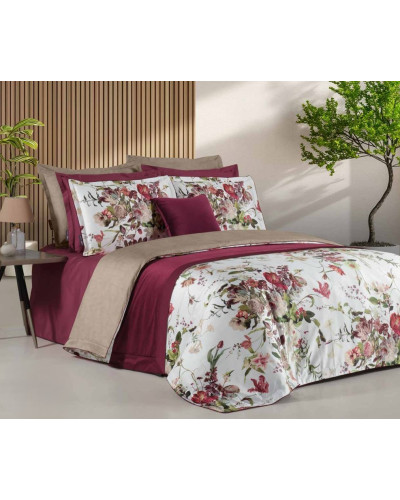 Постельное белье Sarev Bella Rose multi делюкс сатин 300ТС евро