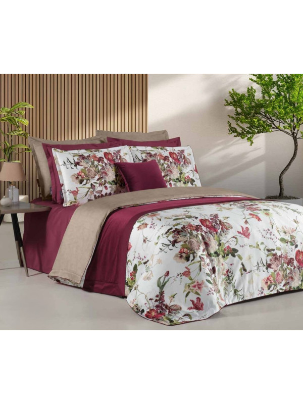 Постельное белье Sarev Bella Rose multi делюкс сатин 300ТС евро
