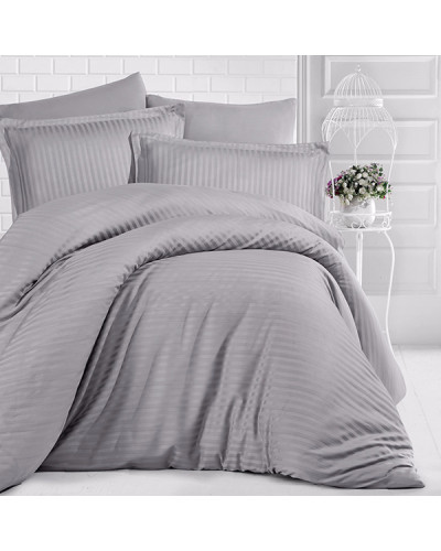 Постельное белье Clasy Gri страйп сатин евро