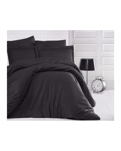 Постельное белье Clasy Siyah страйп сатин евро