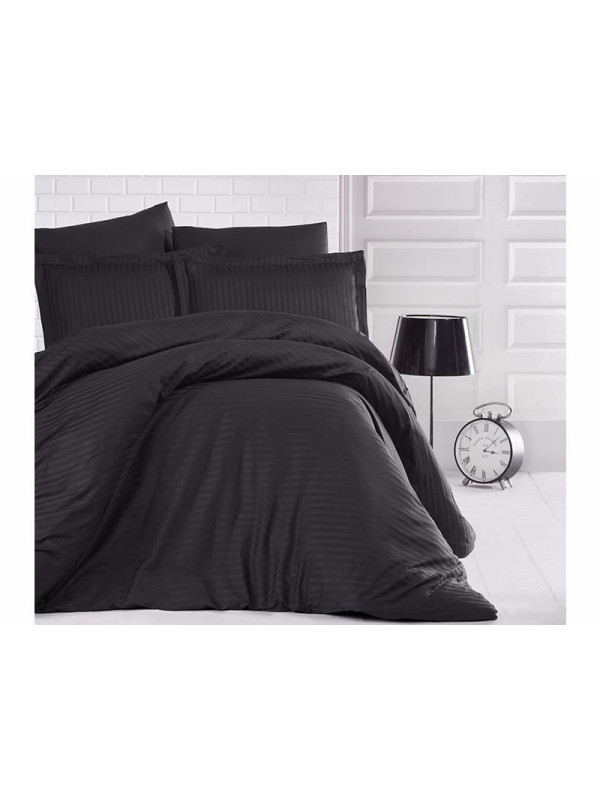 Постельное белье Clasy Siyah страйп сатин евро