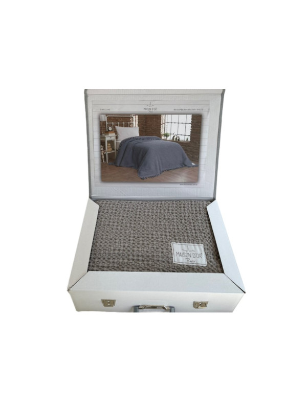 Покрывало Maison D'or Emeline beige хлопок 240x260