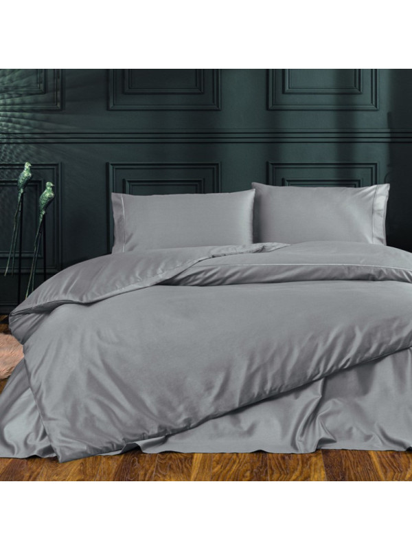 Постільна білизна Tivolyo Home Casual k.grey делюкс сатин євро