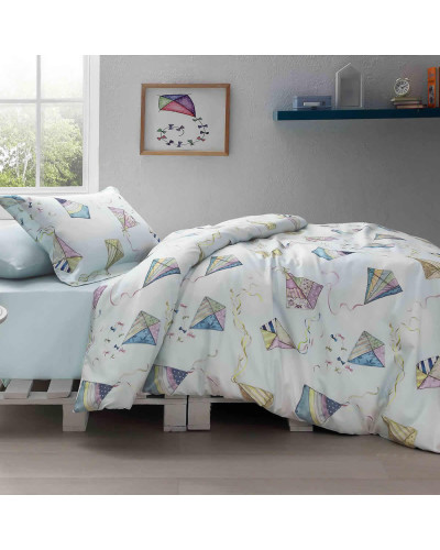 Подростковое постельное белье Tivolyo Home Kite делюкс сатин полуторное