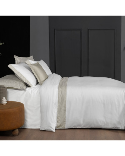 Постельное белье Sarev Elanor beyaz делюкс сатин 300ТС евро