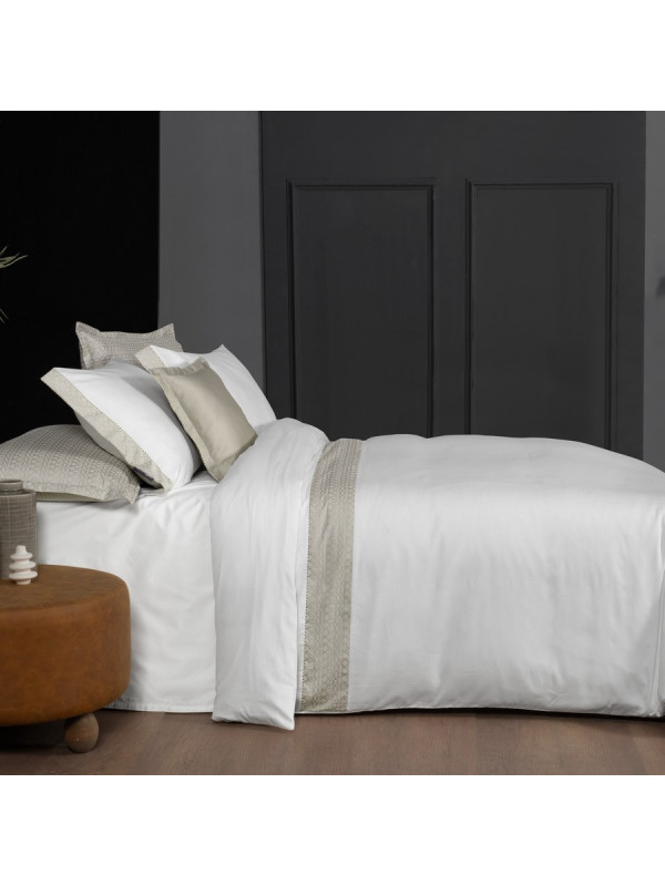 Постельное белье Sarev Elanor beyaz делюкс сатин 300ТС евро
