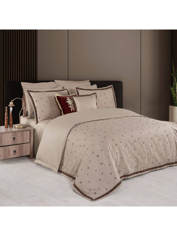 Постельное белье Sarev Kutay сатин делюкс 300ТС с вышивкой евро