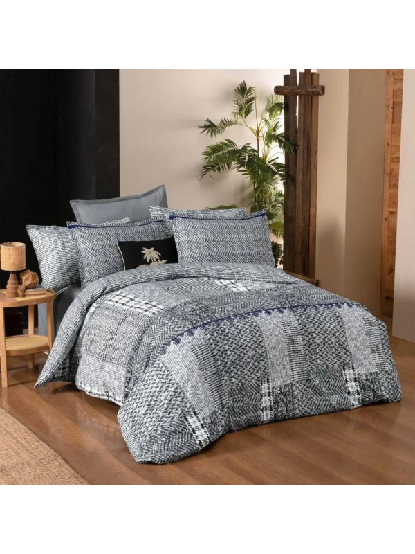 Постельное белье Sarev Vio gri фланель полуторное