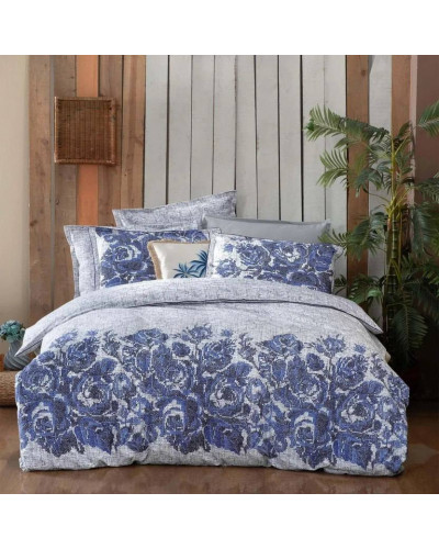 Постельное белье Sarev Elfida mavi фланель евро