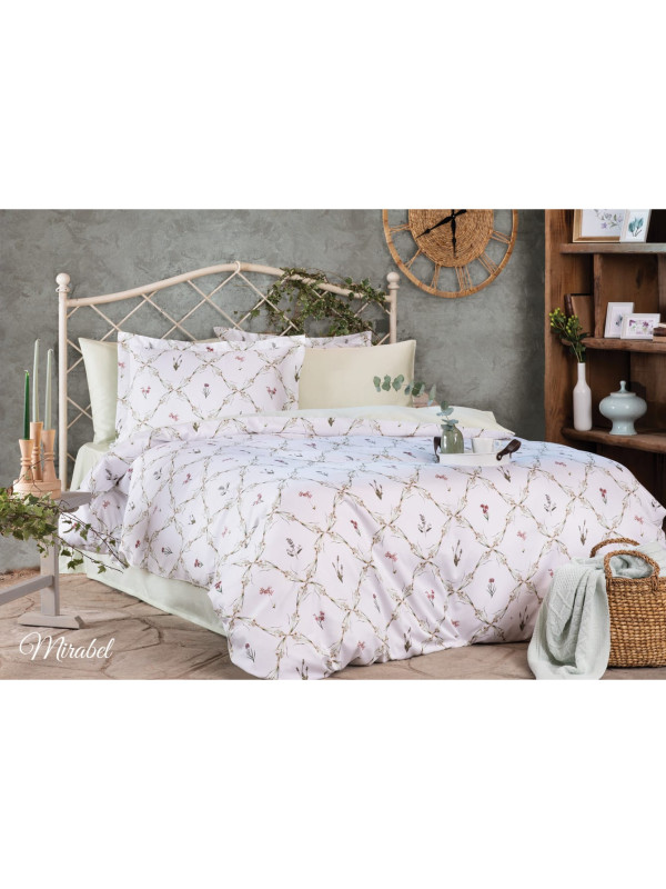 Постельное белье Tivolyo Home Mirabel делюкс сатин полуторное