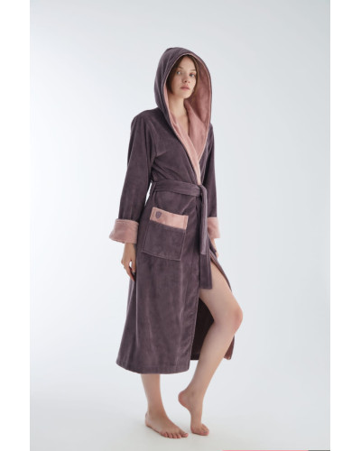 Халат женский nusa хлопок/бамбук модель 4145 с капюшоном gulkurusu, m