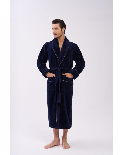 Халат чоловічий nusa бавовна/бамбук модель 1233 lacivert, l/xl