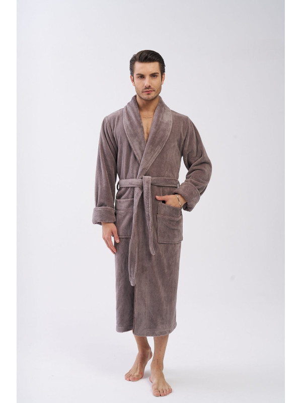 Халат мужской nusa хлопок/бамбук модель 1233 toupe, xxxl