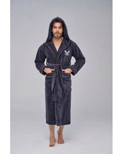 Халат мужской nusa хлопок/бамбук модель 1520 antrasite, m