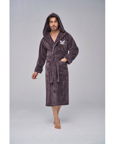 Халат мужской nusa хлопок/бамбук модель 1520 kahve, l/xl