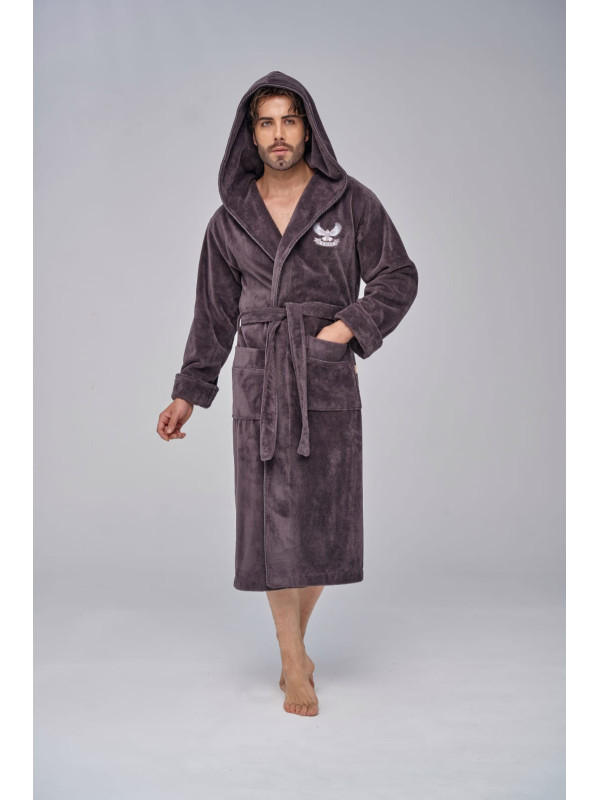 Халат мужской nusa хлопок/бамбук модель 1520 kahve, xxl