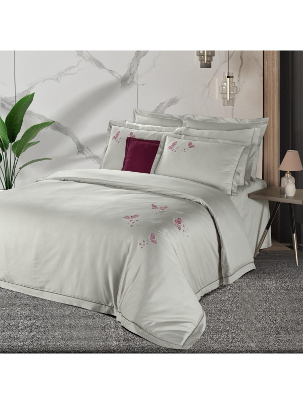 Постельное белье Sarev Papilio делюкс сатин 300ТС с вышивкой евро