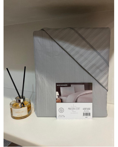 Постельное белье Maison D'or Elegante lux grey страйп сатин евро