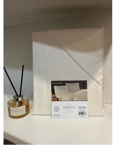 Постельное белье Maison D'or Elegante lux cream страйп сатин евро