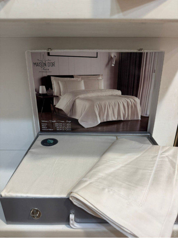 Постельное белье Maison D'or Solenne cream тенсел евро