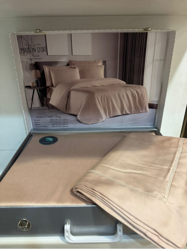 Постельное белье Maison D'or Solenne beige тенсел евро