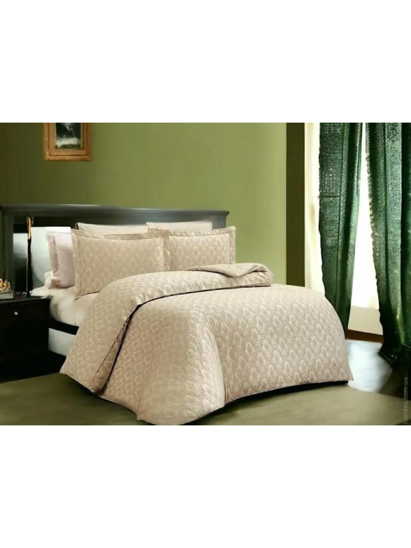 Постельное белье Maison D'or Emerald beige жаккард бамбук евро