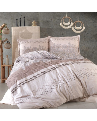 Постельное белье Clasy Mahver v1 bej ранфорс евро