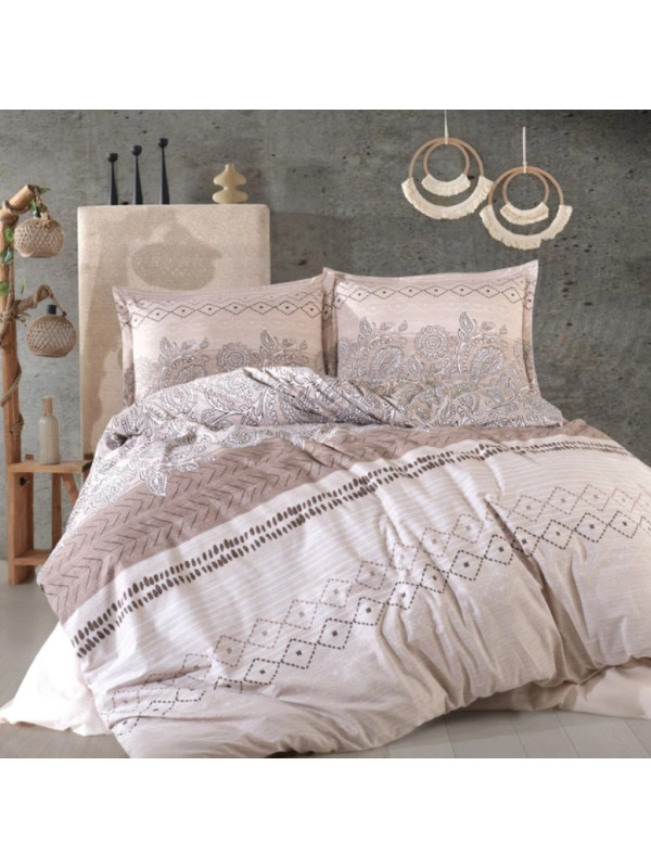 Постельное белье Clasy Mahver v1 bej ранфорс евро