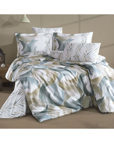 Постельное белье Clasy Estiva v1 yesil ранфорс евро