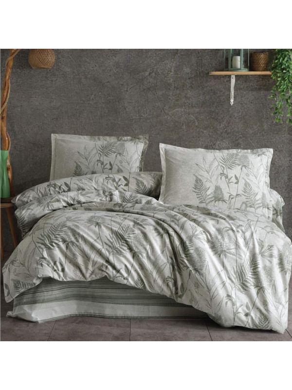 Постельное белье Clasy Tuva v1 yesil ранфорс евро