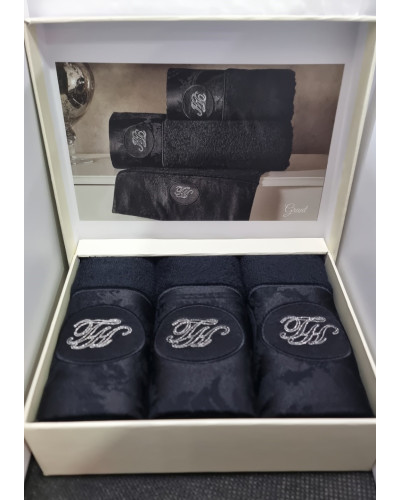 Кухонные полотенца Tivolyo Home Grant siyah 3-30x50