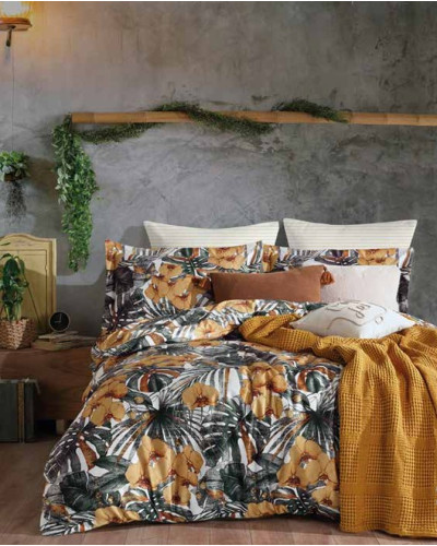 Постельное белье Prima Casa Tropik beyaz сатин евро