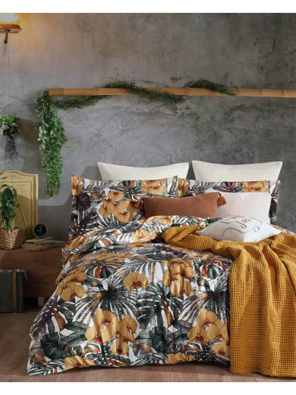 Постельное белье Prima Casa Tropik beyaz сатин евро