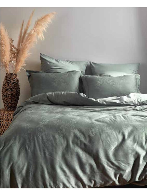 Постільна білизна Prima casa Limasso hoten natural green жаккард  євро