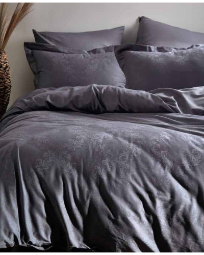 Постільна білизна Prima casa Limasso hoten natural grey жаккард  євро