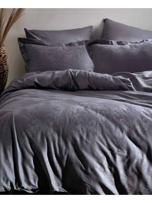 Постільна білизна Prima casa Limasso hoten natural grey жаккард  євро