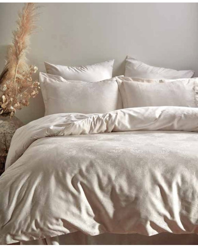 Постельное белье Prima casa Limasso hoten natural cream жаккард  евро