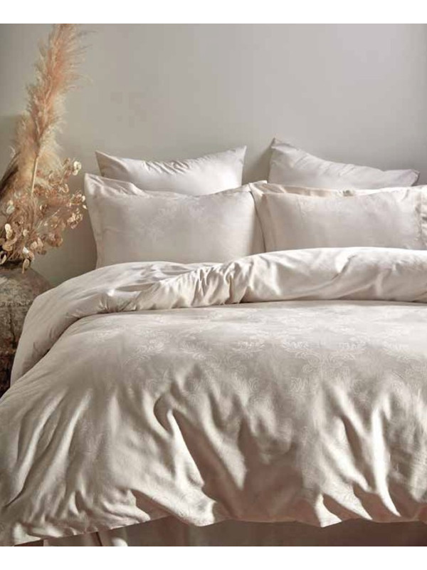 Постельное белье Prima casa Limasso hoten natural cream жаккард  евро