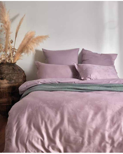 Постельное белье Prima casa Limasso kelebek natural violet жаккард  евро