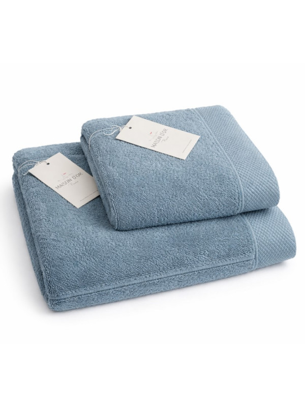 Набор полотенец Maison D'or Artemis light blue 50x100; 85x150 микрокоттон