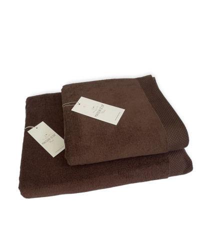 Набор полотенец Maison D'or Artemis brown 50x100; 85x150 микрокоттон