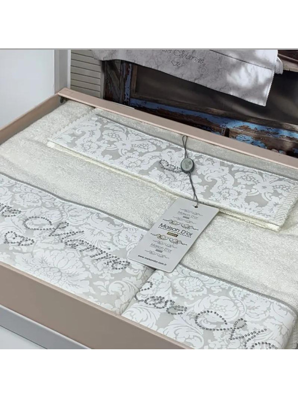 Набор полотенец Maison D'or Rose Marine ecru 30x50; 50x100; 75x140