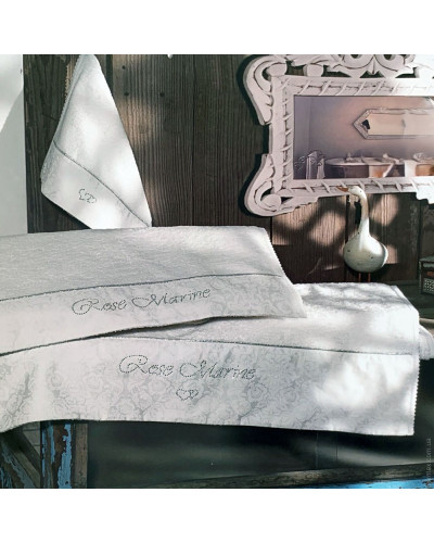 Набор полотенец Maison D'or Rose Marine white 30x50; 50x100; 75x140
