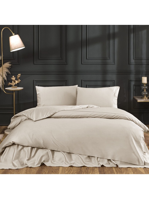 Постельное белье Tivolyo Home Casual bej делюкс сатин полуторное