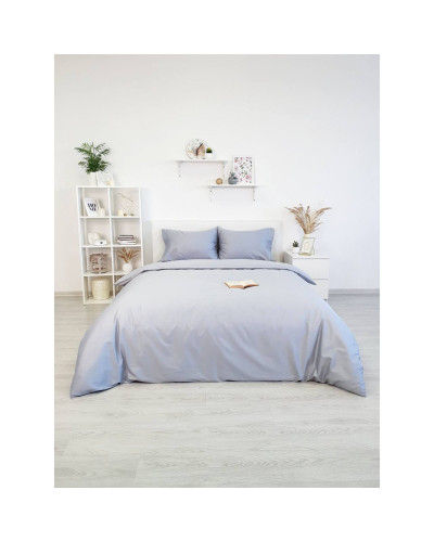 Постельное белье Tivolyo Home Casual gri делюкс сатин полуторное
