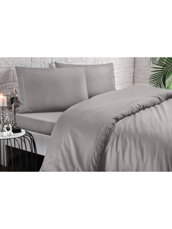 Постельное белье Tivolyo Home Casual k.gri делюкс сатин полуторное