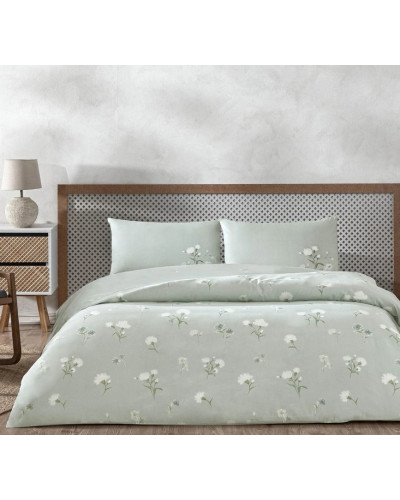 Постельное белье Tac Aveste mavi ранфорс евро