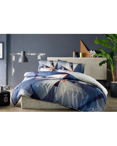 Постельное белье Tac Duncan lacivert ранфорс евро на резинке