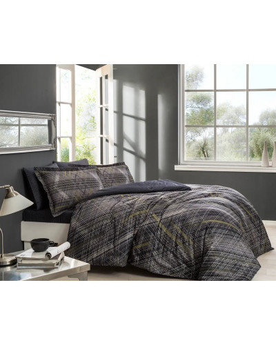 Постельное белье Tac Blake blue сатин digital евро