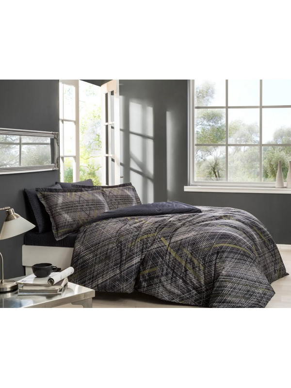 Постельное белье Tac Blake blue сатин digital евро